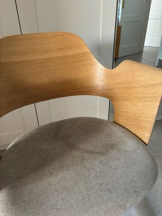 Silla de escritorio madera y tela