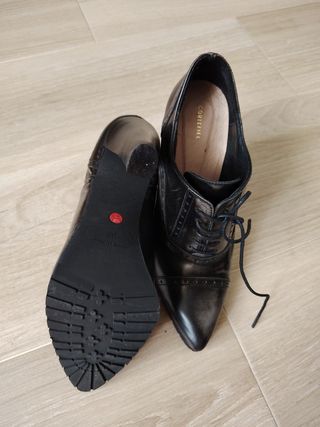 Zapatos Brogue de Tacón alto piel Negra Bally 