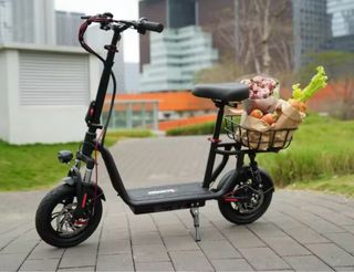 Patinete Eléctrico - Asiento, Cesta y Amortiguador