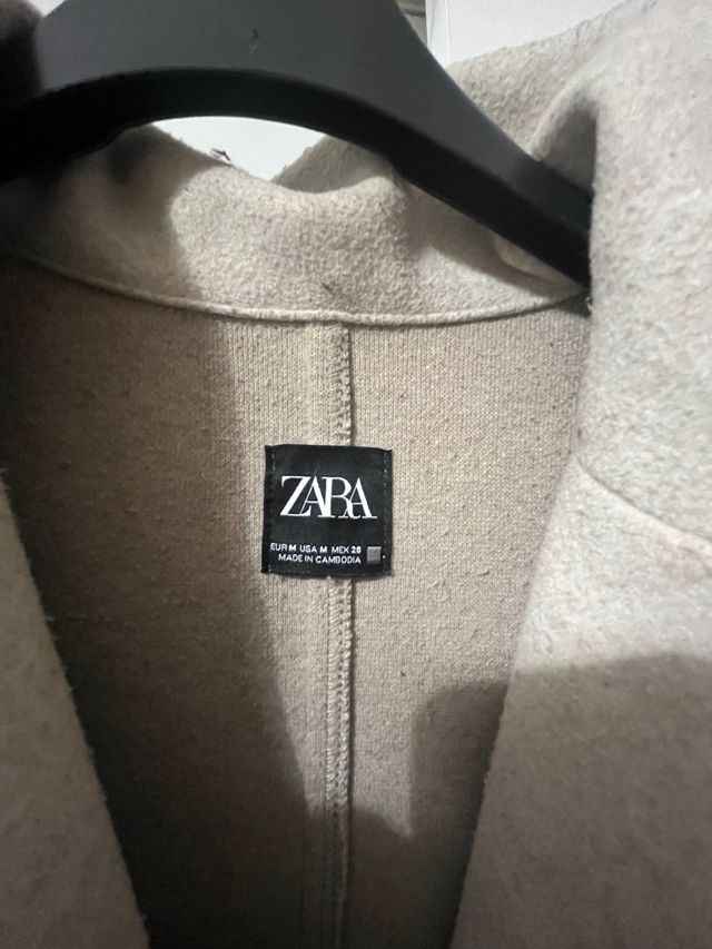 Abrigo paño Zara Beige