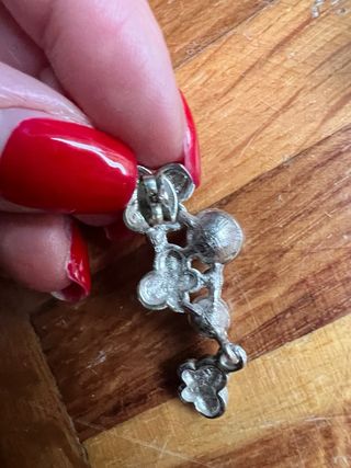 Orecchini pendenti argento con perle