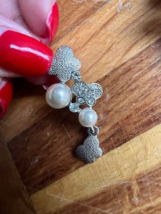 Orecchini pendenti argento con perle