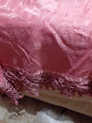 Copriletto matrimoniale vintage rosa