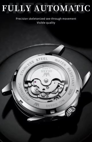 Reloj OLEVS Automático Verde y Plateado