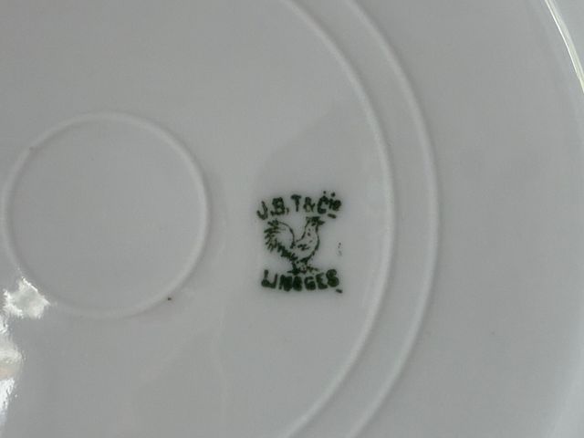 🇫🇷 Limoges 10 Pratos de Sobremesa do início do século XX