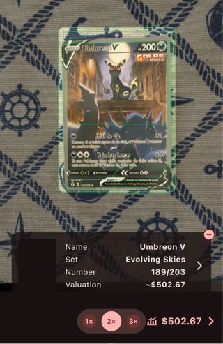 Carta Pokémon Umbreon V Evolving Skies 189/203