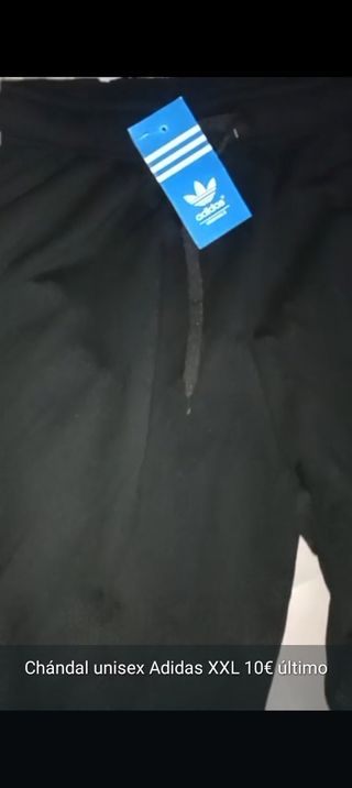 Chándal Adidas Unisex XXL Negro