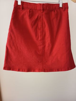 Saia curta Springfield vermelha