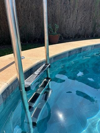 Escalera Piscina 3 Peldaños acero inoxidable nueva