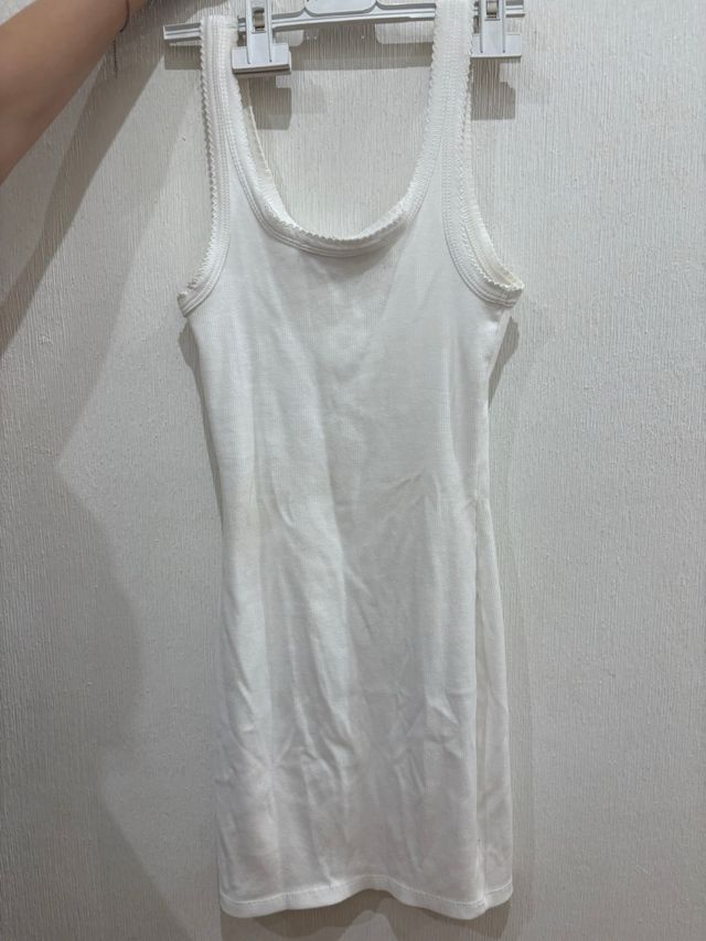 Vestido blanco Bershka