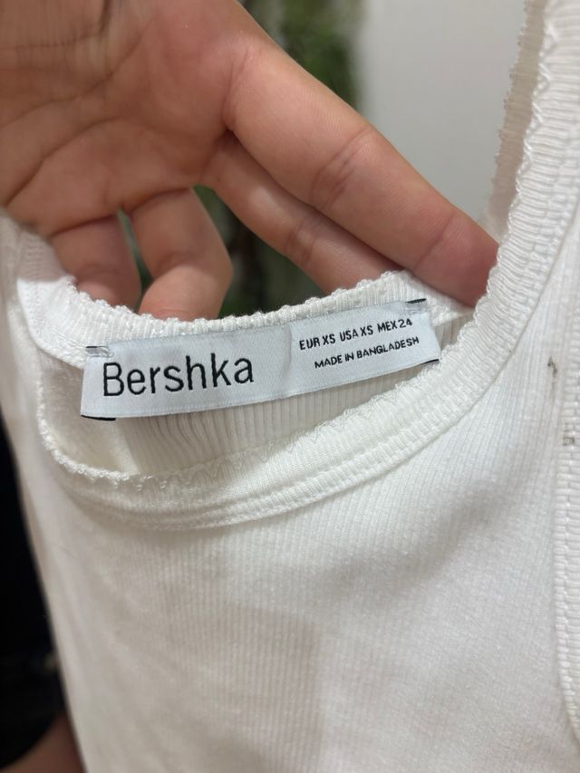 Vestido blanco Bershka