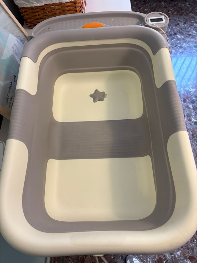 Bañera Bebé Plegable con Termómetro