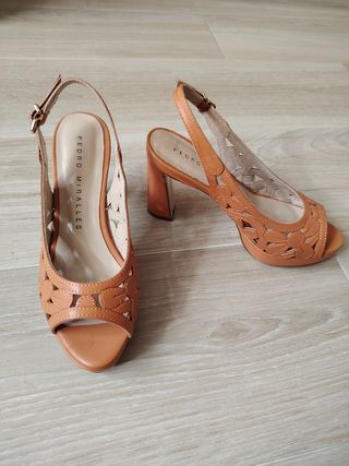 Zapatos tacón alto Pedro Miralles Naranja Talla 37