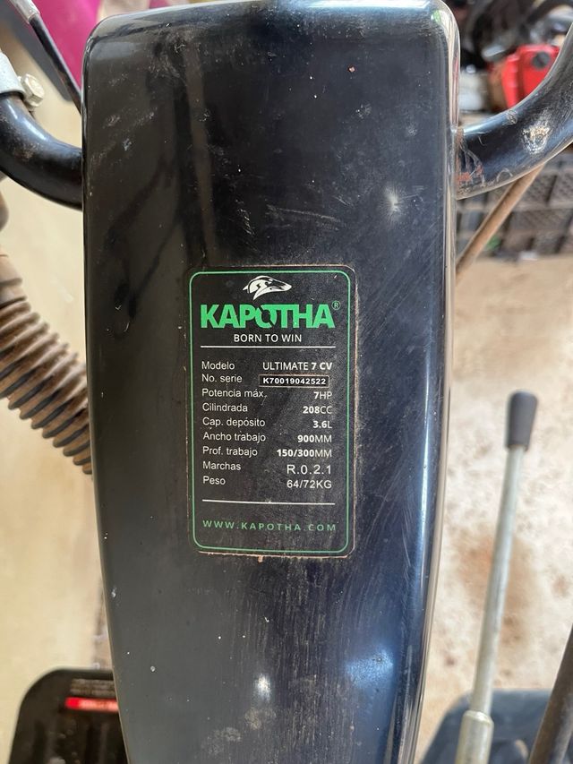 Motoazada de 7CV
para arar