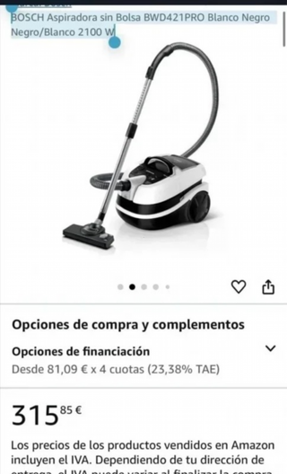 Aspiradora Bosch BWD421PRO 2100W