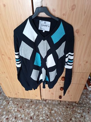 Jersey KRUBCK V-Neck Argyle Talla L