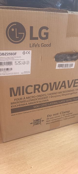 Microondas LG MGBZ2593F embalado con factura