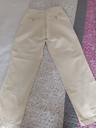 Pantalones de vestir beige hombre