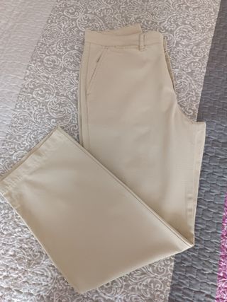 Pantalones de vestir beige hombre