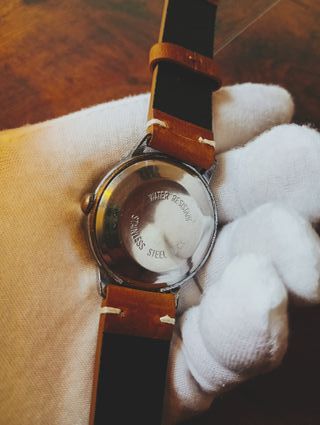 Reloj Timex Automático Vintage Negro/Marrón