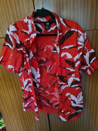 Camisa Hawaiana H&M Manga Corta Talla M