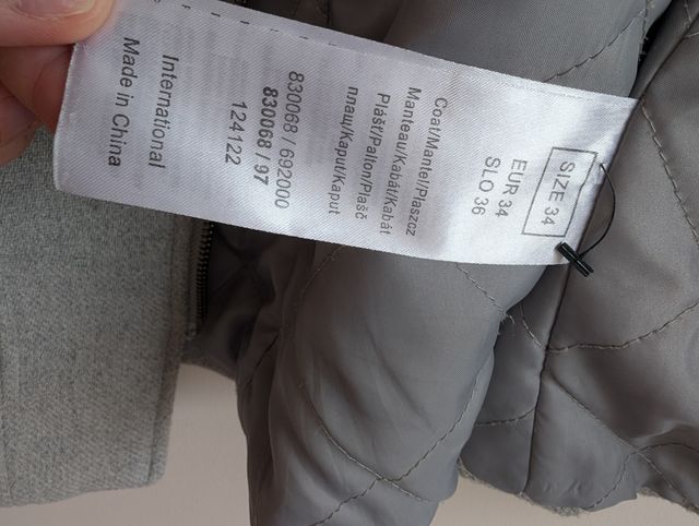 Abrigo de invierno, Orsay, color gris