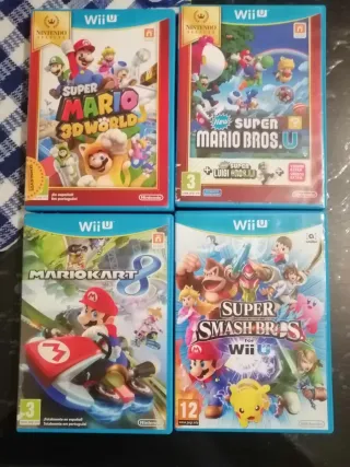 Pack 4 Juegos Wii U: Mario Kart 8, Smash Bros, etc