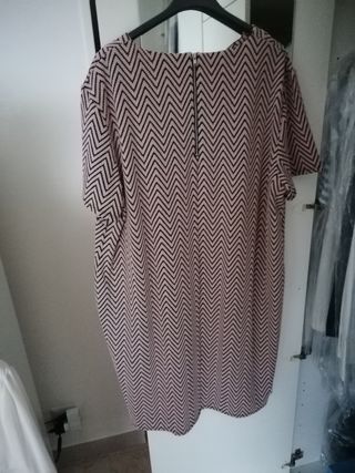 Vestito lana, fantasia zig zag