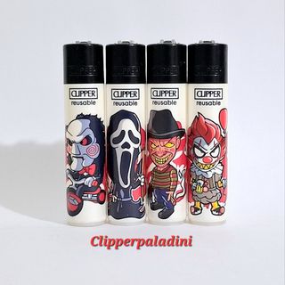4 Accendini Clipper Riutilizzabili Horror