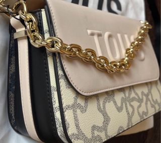 Bolso Tous Ikon Beige y Dorado Nuevo