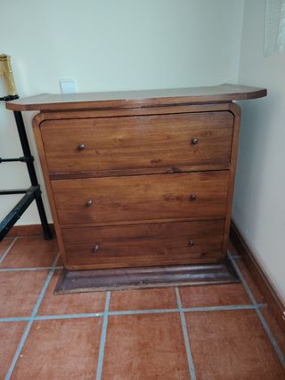 Cómoda de madera 3 cajones