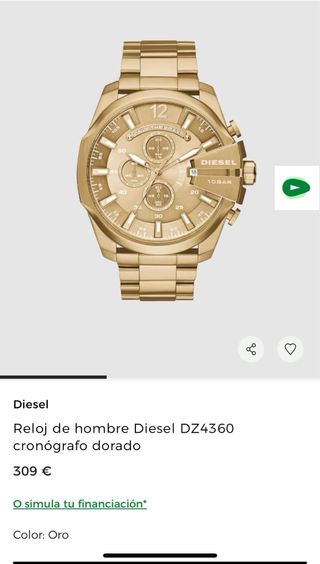 Reloj Diesel Dorado