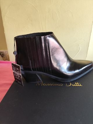 Botín Massimo Dutti Negro Talla 38