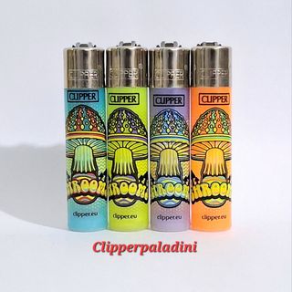 4 Accendini Clipper Mushroom