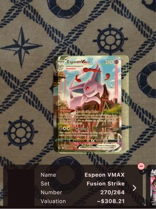 Carta Pokémon Espeon VMAX Fusion Strike 270/264