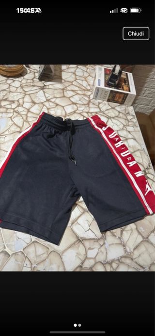 Pantaloncini Jordan Bimbo Neri e Rossi