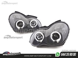 FAROS DELANTEROS OJOS DE ANGEL CCFL PARA MERCEDES CLASE C W203