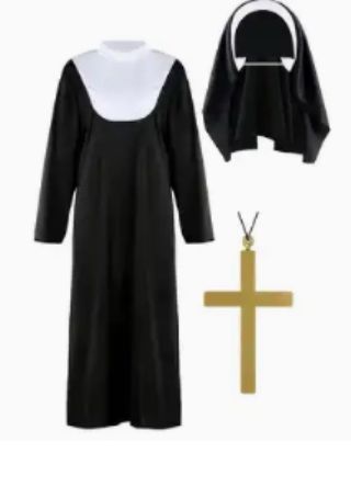 Disfraz Hábito Monja Halloween Talla Única