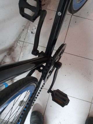 Bicicleta Fixtyle Negra Ruedas Azules