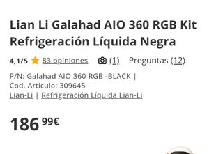 Refrigeración Líquida Lian Li AIO 360
