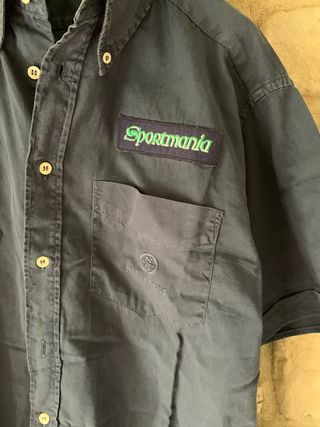 Camicia uomo maniche corte blu