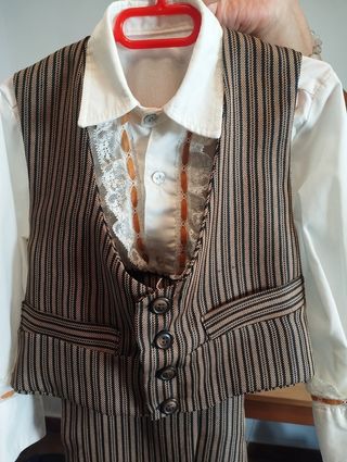 Traje campero niño rayas