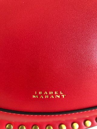 Bolso Isabel Marant Rojo con Tachuelas