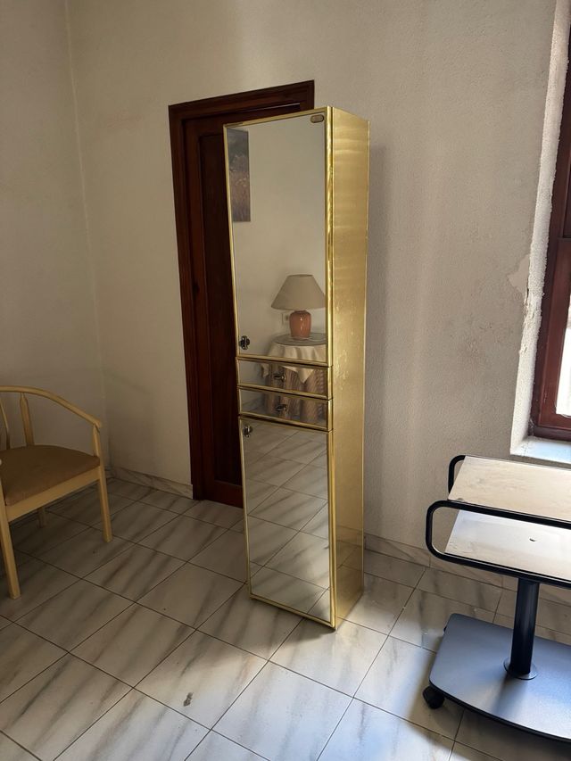 Armario alto dorado y plateado Gratis