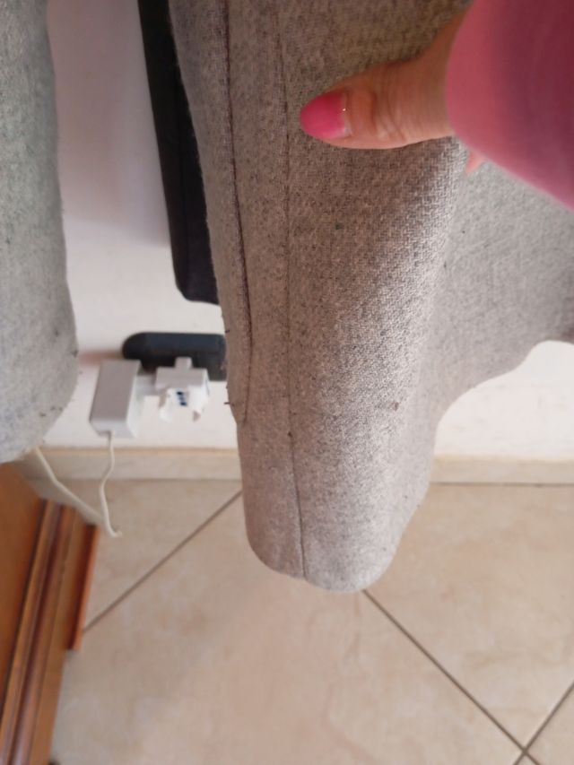 Giubbino donna Zara grigio con pelliccia