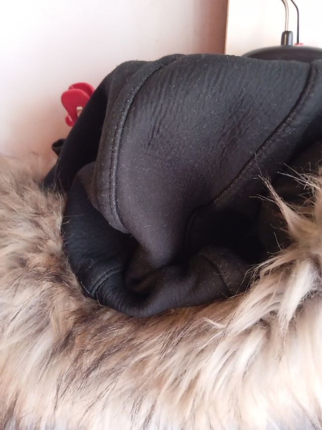 Giubbino donna Zara grigio con pelliccia