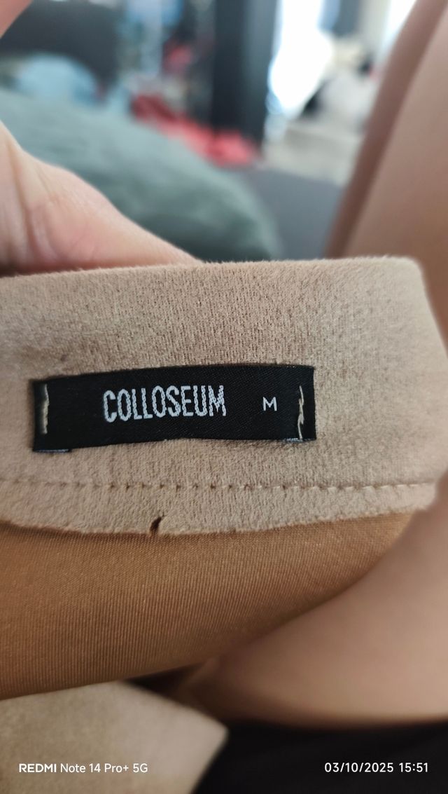 Gonna scamosciata beige taglia M