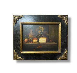 2 Oleos Bodegones de J Morris Fin XIX