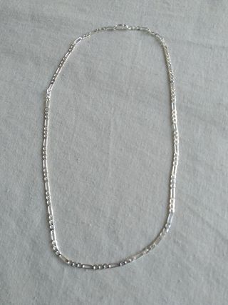 Collar Plata Ley 925 Figaro 55cm Unisex