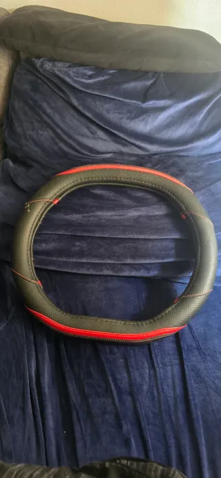 Funda Volante Coche Negro/Rojo